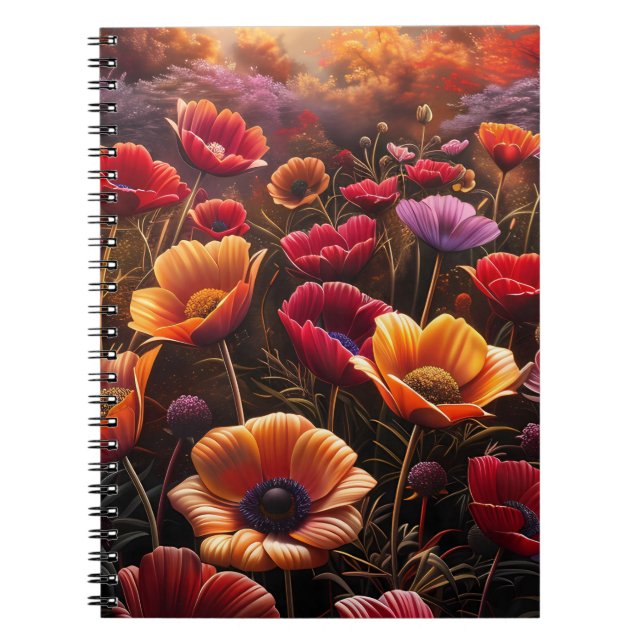 Colorful Poppies Notebook (Front)