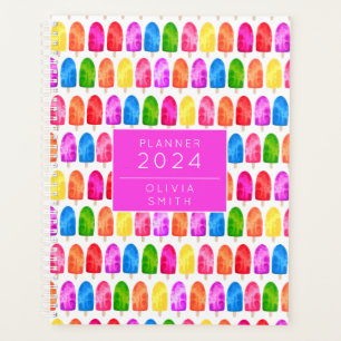 Colorful Popsicle Ice Lolly pattern Planner