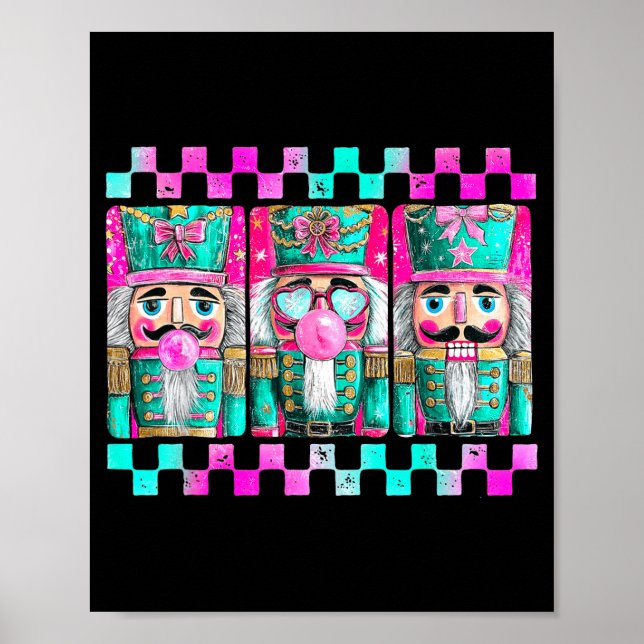 Colorful Preppy Nutcracker Design For Christmas Lo Poster (Front)