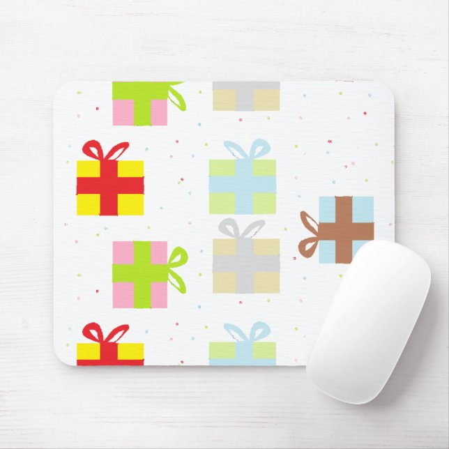 Colorful Presents Mouse Pad (With Mouse)