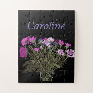 Colorful Pretty Spring Flower Bouquet For Her Jigsaw Puzzle