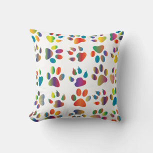 Colorful prismatic rainbow animal cushion