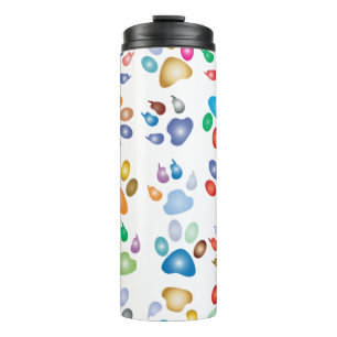 Colorful prismatic rainbow animal thermal tumbler