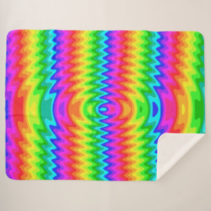 Colorful Psychedelic Art Sherpa Fleece Blanket