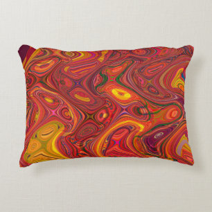 Colorful psychedelic background made of interweavi decorative cushion