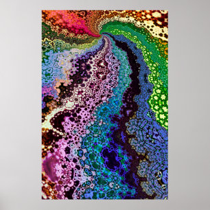 Colorful Psychedelic Fractal Poster