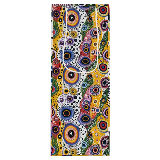 Colorful Psychedelic Printing Wine Bag (Front)