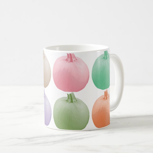 Colorful pumpkin pattern coffee mug (Front Right)