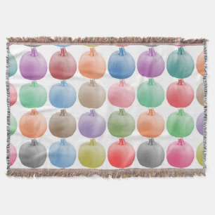 Colorful pumpkin pattern throw blanket