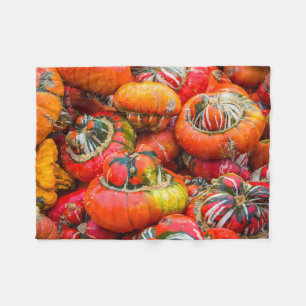 Colorful pumpkins fleece blanket