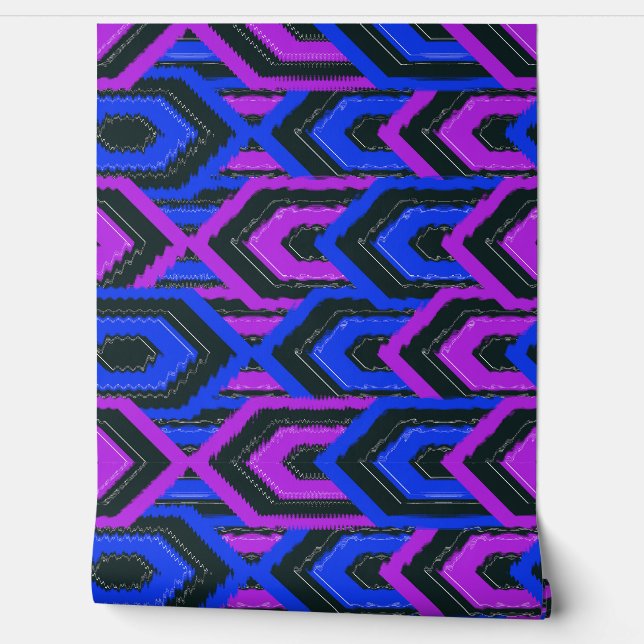 Colorful Quantum Geometric Pattern  Wallpaper (Unrolling)