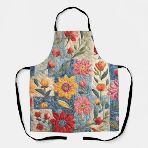 Colorful quilt pattern apron