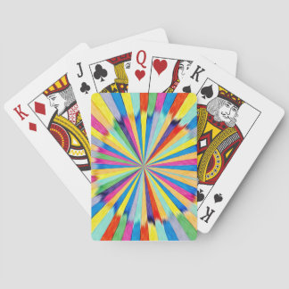 Colorful Radial Burst Playing Cards