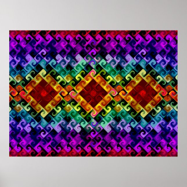 Colorful Rainbow Border  Poster (Front)