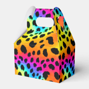 Colorful Rainbow Cheetah Seamless Pattern   Favour Box