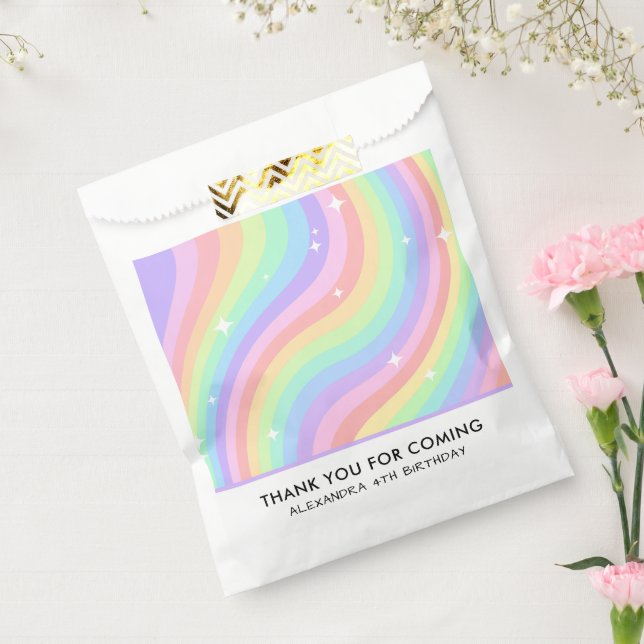 Colorful Rainbow Girl 4th Birthday Favour Bag (Sealed)