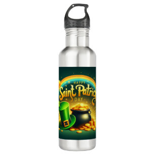 Colorful rainbow gold Saint Patrick's Day 710 Ml Water Bottle