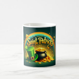 Colorful rainbow gold Saint Patrick's Day Coffee Mug