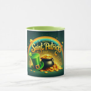Colorful rainbow gold Saint Patrick's Day Mug