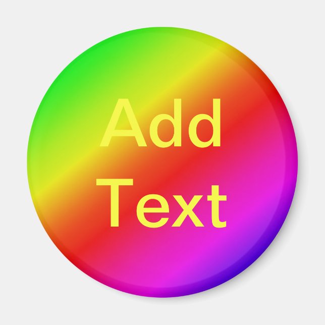 Colorful Rainbow Gradient Diagonal Blend Magnet (Front)