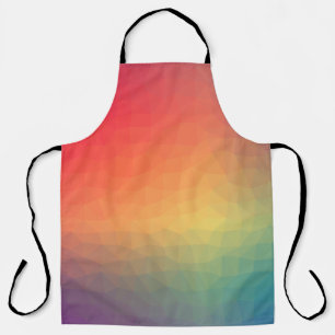 Colorful rainbow gradient geometric apron