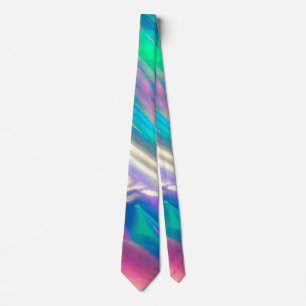 Colorful Rainbow Holographic Pattern  Tie