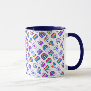 Colorful Rainbow Icon Patterns Mug