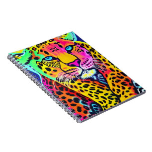 Colorful Rainbow Leopard Notebook