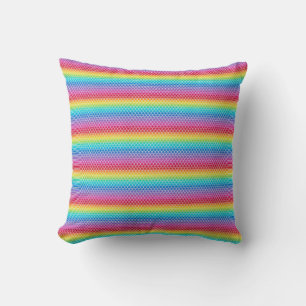 Colorful Rainbow Mermaid scales   Cushion