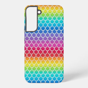 Colorful rainbow mermaid scales samsung galaxy case