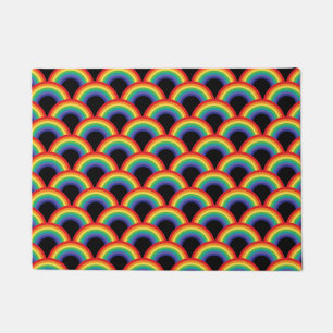 Colorful Rainbow Pattern Doormat