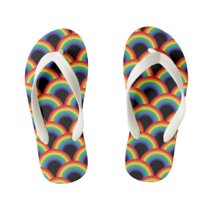 Colorful Rainbow Pattern Kid's Thongs