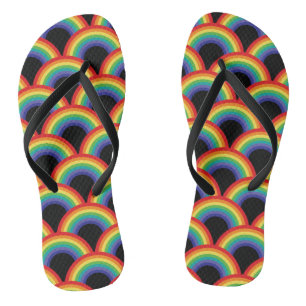Colorful Rainbow Pattern Thongs