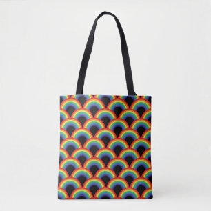 Colorful Rainbow Pattern Tote Bag