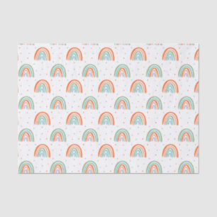 Colorful Rainbow Polka Dot Pattern Tissue Paper