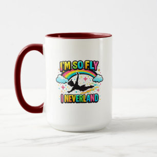 Colorful Rainbow Stars Fantasy Flying Boy Graphic  Mug