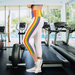 Colorful Rainbow Striped Pattern Capri Leggings<br><div class="desc">Colorful Rainbow Striped Pattern capri leggings from Ricaso</div>