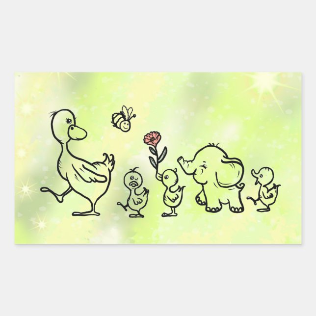 colorful rectangular sticker (Front)