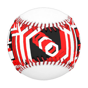 Colorful Red Black White Modern 4Pete Baseball