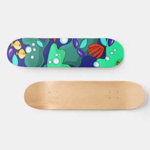 Colorful Reef Fish Skateboard Deck