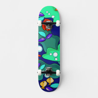 Colorful Reef Fish Skateboard Deck