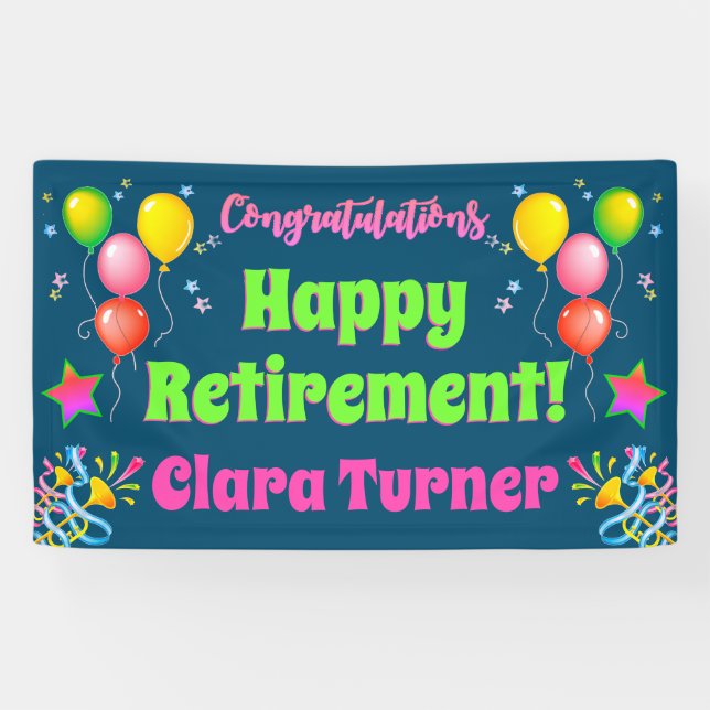 Colorful Retirement Banner (Horizontal)