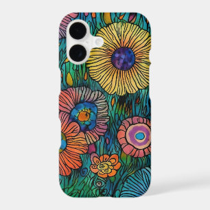 Colorful Retro Flower Garden
