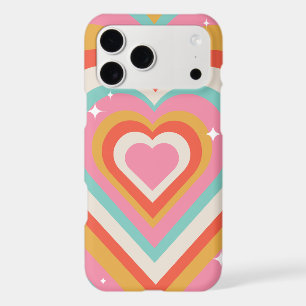 Colorful Retro Hearts with Sparkles   Valentine 