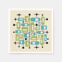 Colorful Retro Mid Century Modern Atomic Abstract