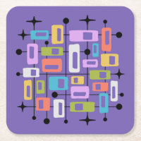 Colorful Retro Mid Century Modern Atomic Abstract