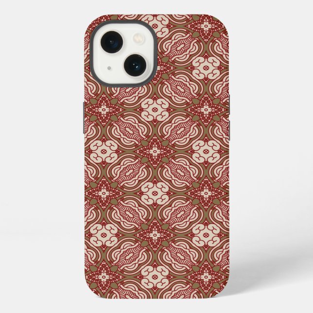 Colorful retro pattern background 4 iPhone case (Back)