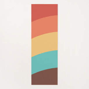 Colorful Retro Stripes  Yoga Mat