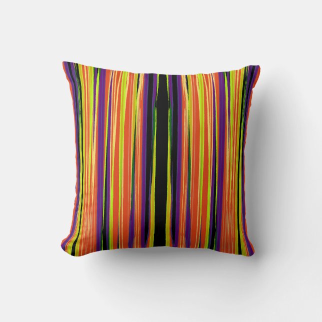 Colorful ripped paper pattern cushion (Front)