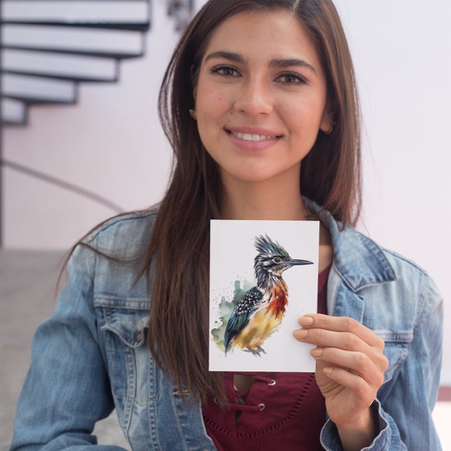 Colorful Roadrunner in watercolor Postcard (Creator Uploaded)